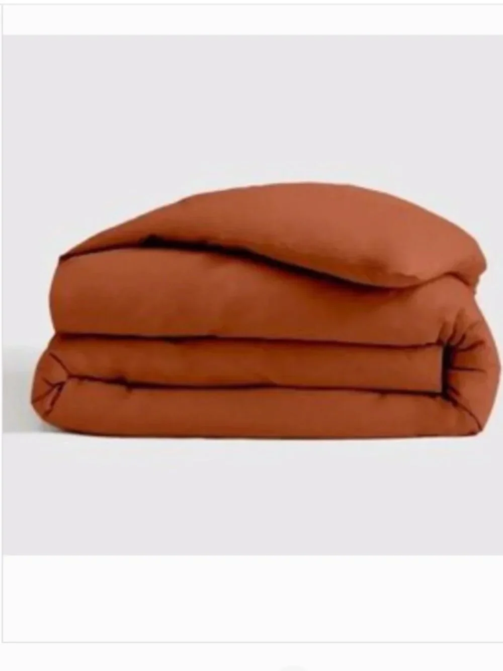 Quince Bamboo King Duvet Cover in Terracotta